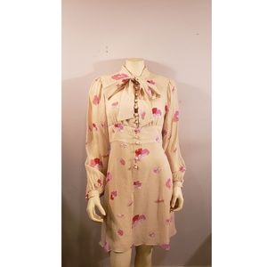 Floral Waist Tie Dress